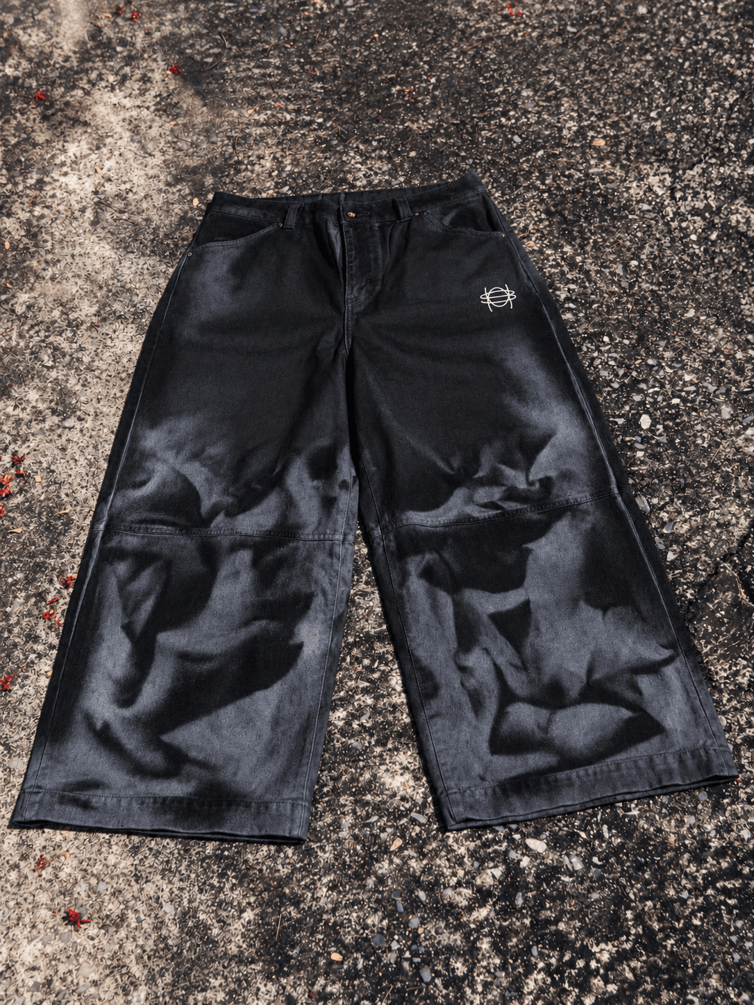 BLACK SMOKE BAGGY JEANS 1